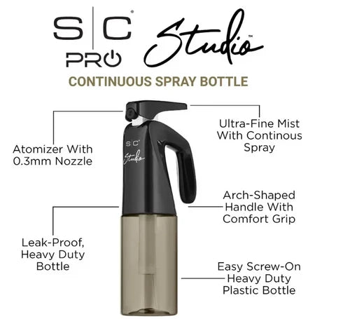 StyleCraft SC Pro Studio Continuous Spray Bottle (6.8 oz / 200 ml)