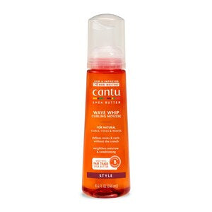 Cantu Shea Butter Wave Whip Curling Mousse 8.4 oz for defining natural waves, curls, and coils.