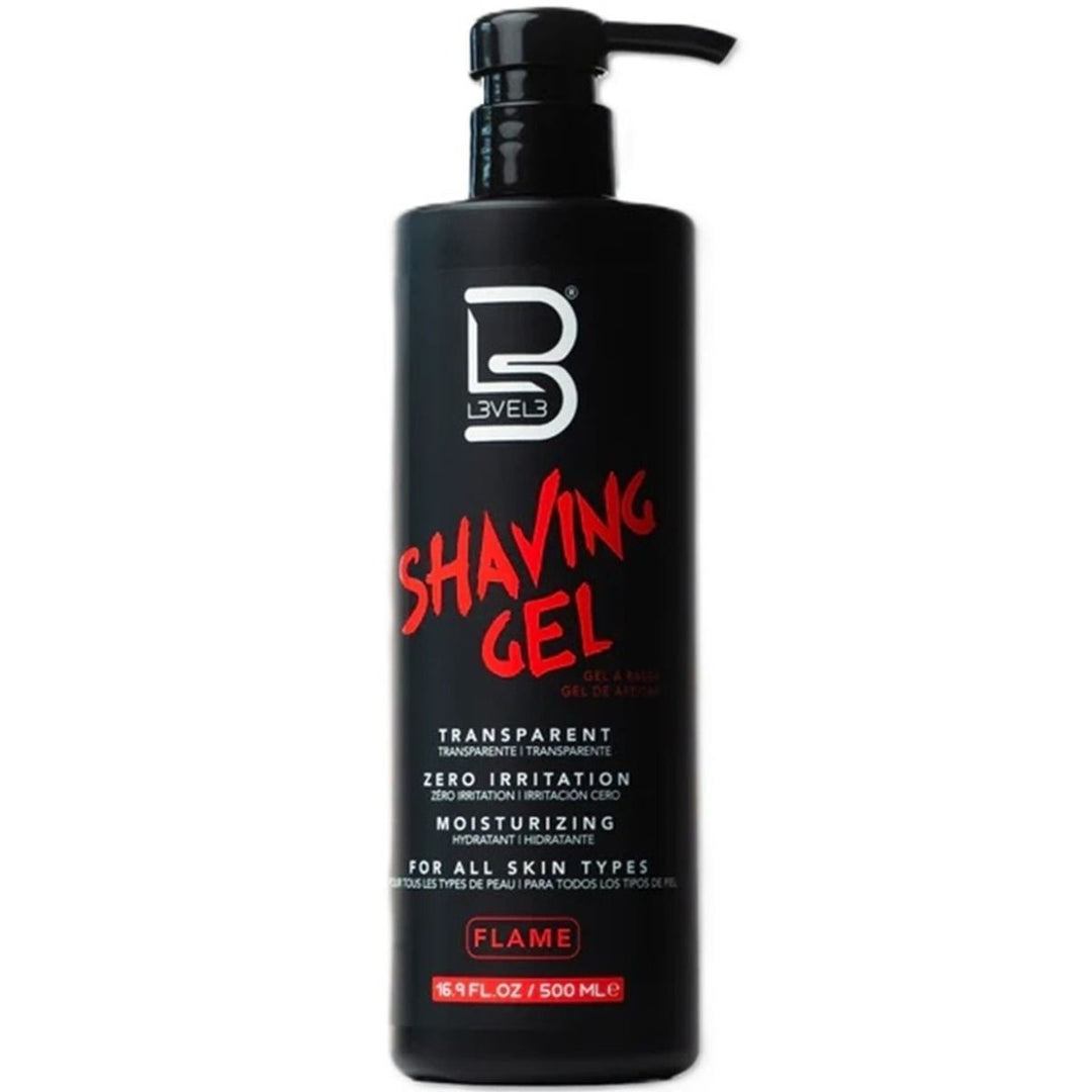 Level3 Transparent Shaving Gel Flame | 16.9 fl oz (500 mL)