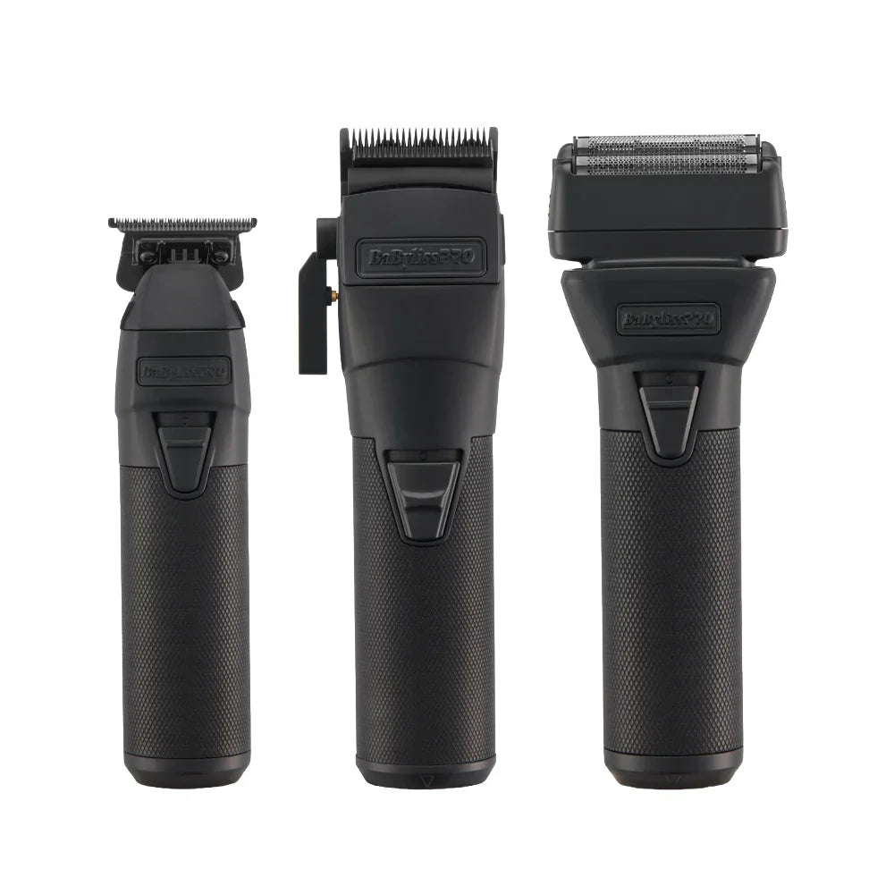 BaBylissPRO FXONE BlackFX Clipper, Trimmer & Shaver combo (FX899MB+FX799MB+FX79FSMB )