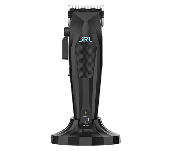 JRL 3000C mini cordless clipper fade blade black professional barber tool with charging stand
