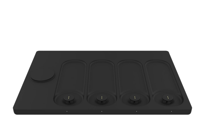 PWRD PRO charging station close up barber tool dock multiple ports setup