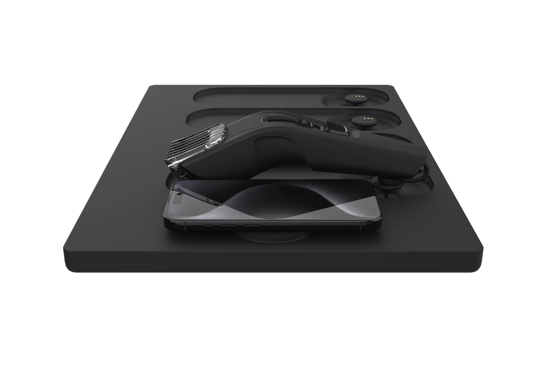 PWRD PRO barber charging station bundle organized clipper dock clean professional workstation setup
