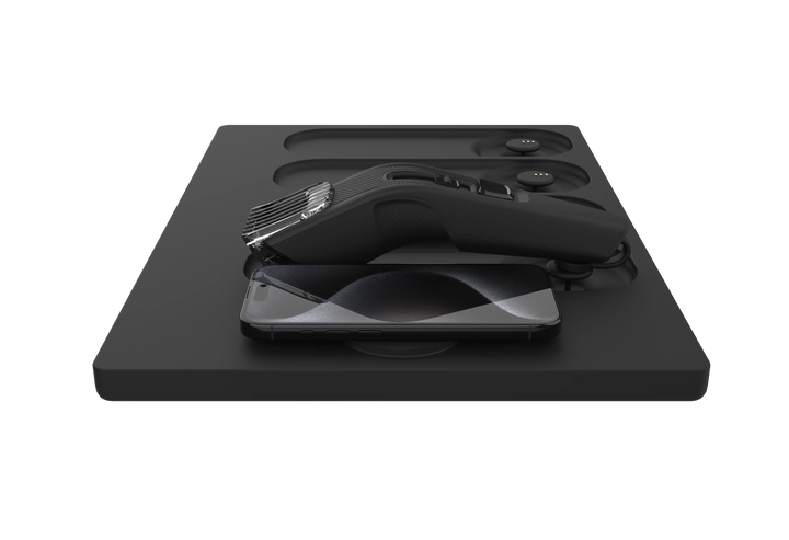 PWRD PRO barber charging station bundle organized clipper dock clean professional workstation setup
