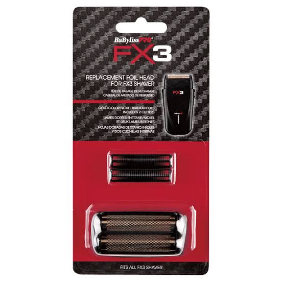 BaBylissPRO FX3 Replacement Foil Head & Cutter Kit | Gold Titanium/Nickel Foils for FX3 Shaver