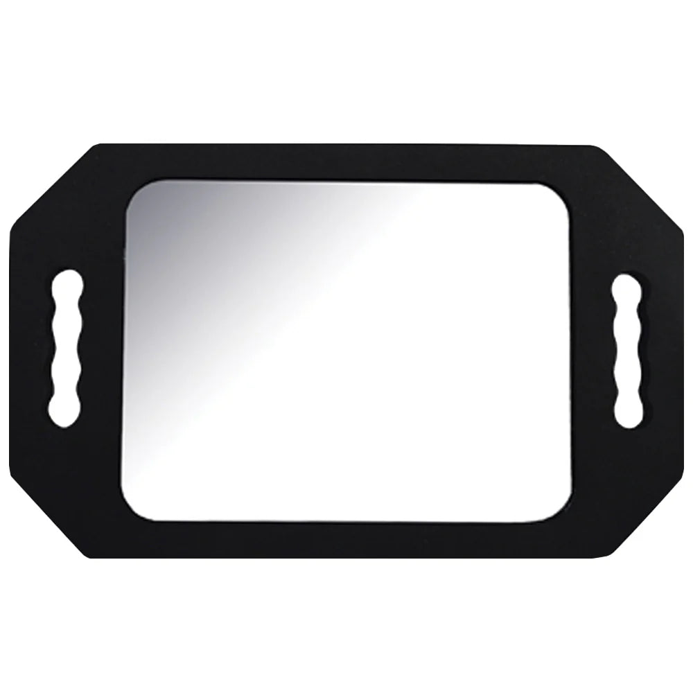 Soft ’n Style rectangular foam frame barber hand mirror measuring 9.5 x 15.5 inches for professional salon and barbershop use