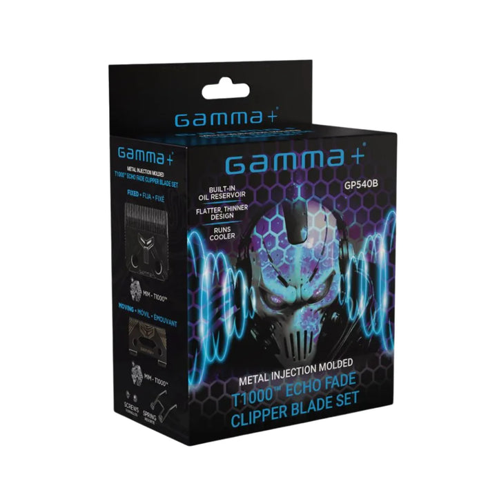 Gamma+ T1000 Echo Fade Clipper Blade Set GP540B retail packaging.