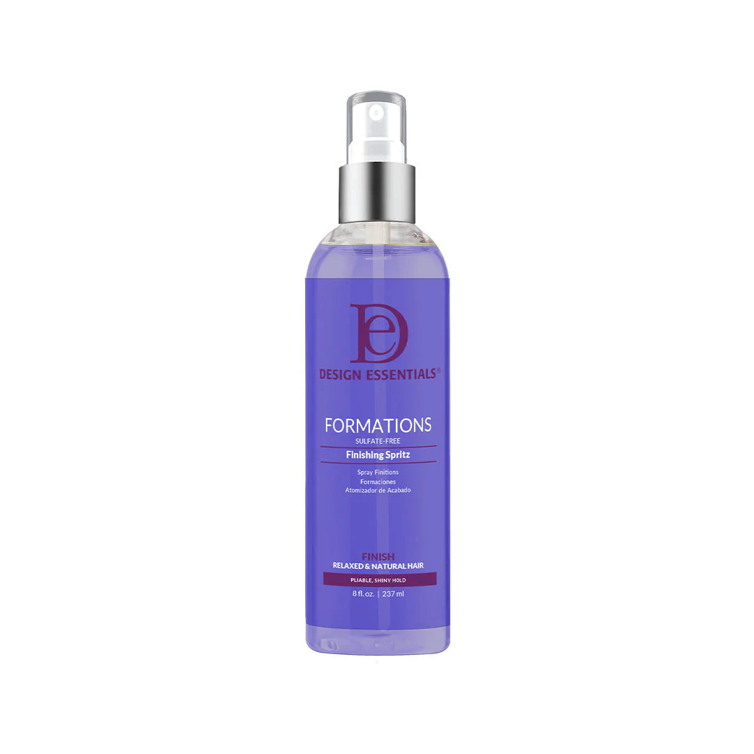 Design Essentials Formations Sulfate-Free Finishing Spritz for relaxed and natural hair in an 8 fl oz spray bottle.
