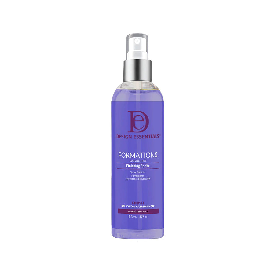 Design Essentials Formations Sulfate-Free Finishing Spritz for relaxed and natural hair in an 8 fl oz spray bottle.