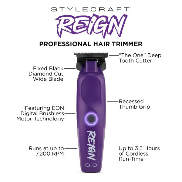StyleCraft Reign Professional Cordless Hair Trimmer