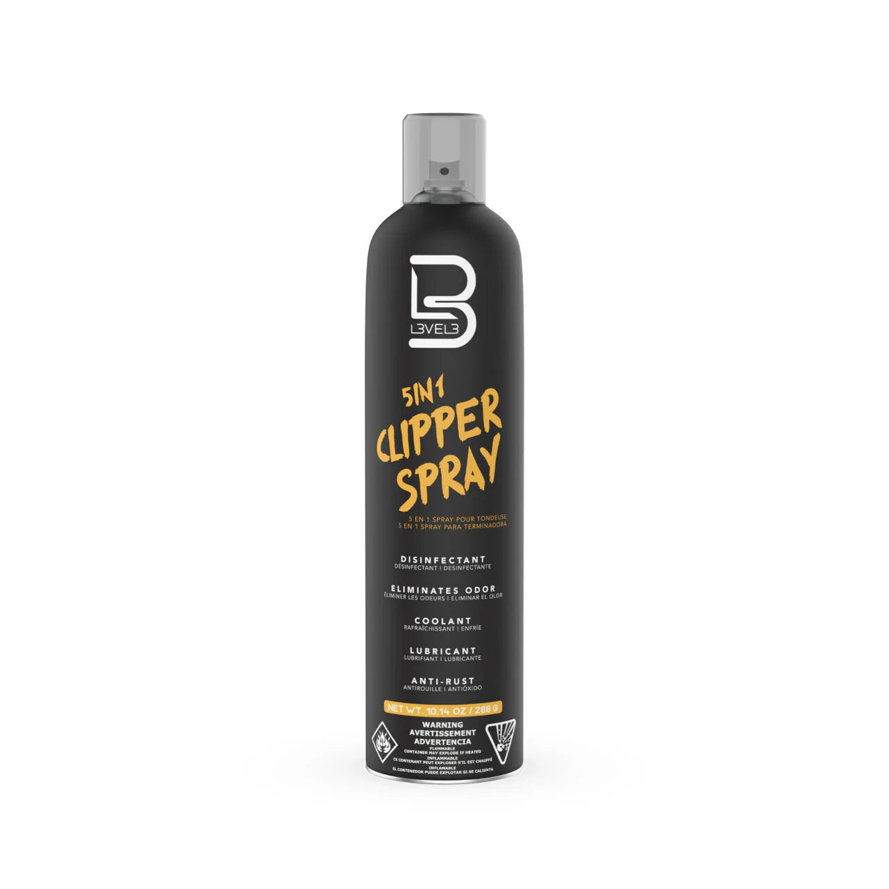 L3vel 3 (5-IN-1 Clipper Disinfectant Spray) – Edifying Barber Supply